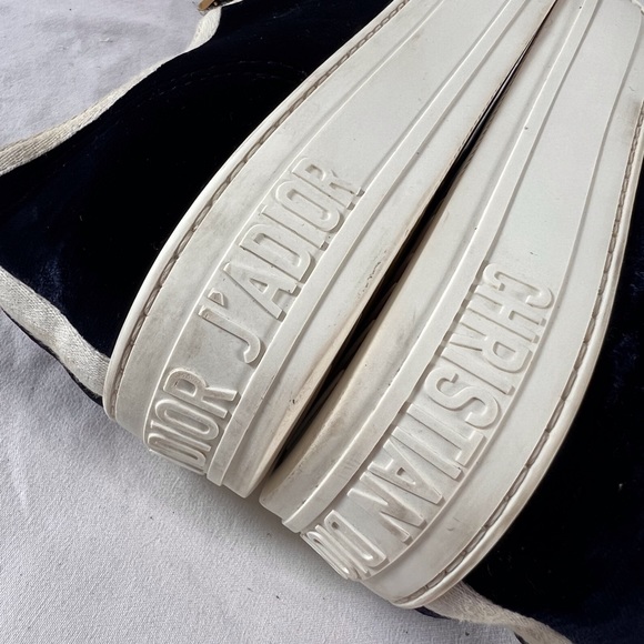CHRISTIAN DIOR Navy Blue Walk'N'Dio Logo Trainers Made in Italy Marked as 37-7US - Picture 8 of 16